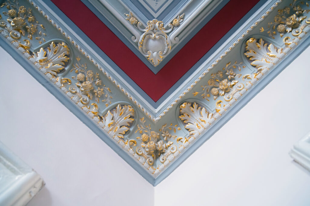crown mouldings and detailed trim